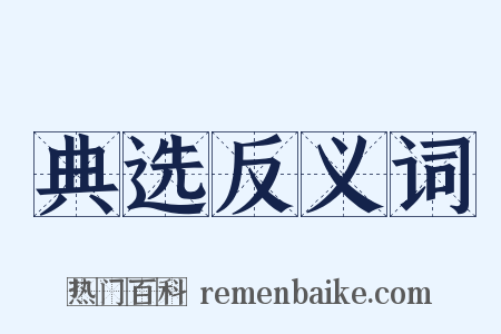 典选反义词是什么意思的图片